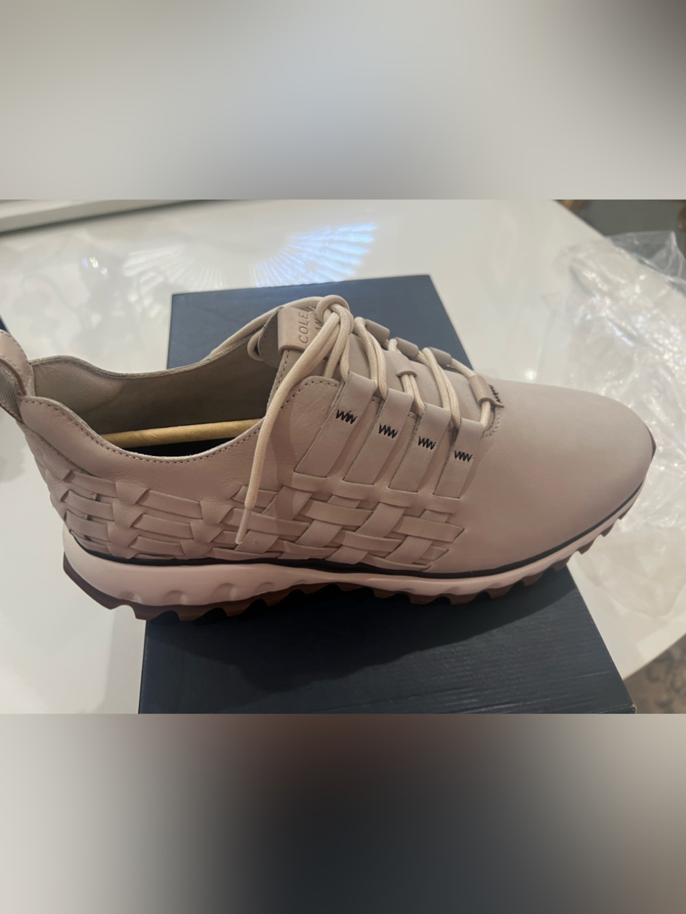 NIB Cole Haan Men's Taupe Lace-Up Casual Sneaker